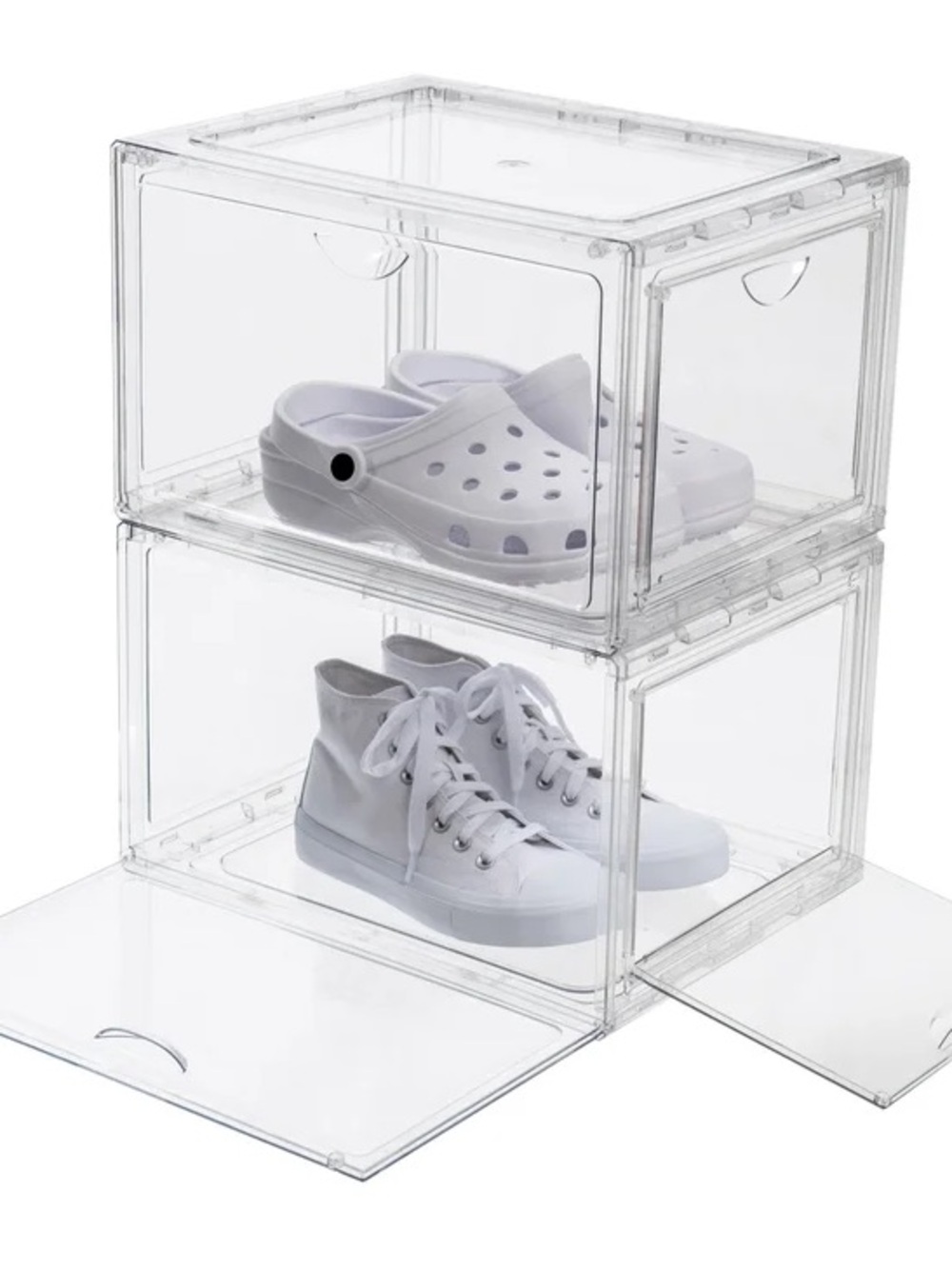 Stackable shoebox & organizer 4 pack